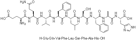 CAS 登录号：1133961-89-3, L-alpha-谷氨酰-L-谷氨酰胺酰-L-缬氨酰-L-苯丙氨酰-L-亮氨酰-L-丝氨酰-L-苯丙氨酰-L-丙氨酰-L-组氨酸
