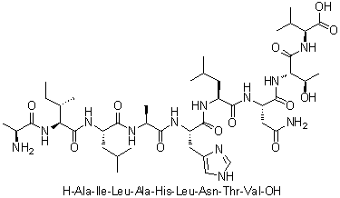 CAS 登录号：1133963-99-1, L-丙氨酰-L-异亮氨酰-L-亮氨酰-L-丙氨酰-L-组氨酰-L-亮氨酰-L-天冬氨酰胺酰-L-苏氨酰-L-缬氨酸