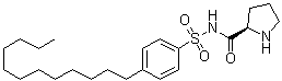 structure of CAS# 1134192-85-0, (2R)-N-[(4-十二烷基苯基)磺酰基]-2-吡咯烷甲酰胺