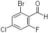structure of CAS# 1135531-73-5, 2-溴-4-氯-6-氟苯甲醛