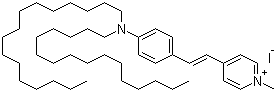 structure of CAS# 114041-00-8, 4-[2-[4-(双十六烷基氨基)苯基]乙烯基]-1-甲基吡啶鎓碘化物