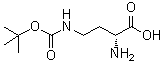 CAS 登录号：114360-55-3, (2R)-2-氨基-4-[[叔丁氧羰基]氨基]丁酸