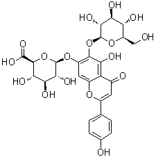 CAS 登录号：1146045-40-0, 6-(beta-D-吡喃葡萄糖基氧基)-5-羟基-2-(4-羟基苯基)-4-氧代-4H-1-苯并吡喃-7-基 beta-D-吡喃葡糖苷酸