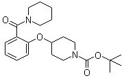 structure of CAS# 1146079-98-2, 4-[2-(1-哌啶基羰基)苯氧基]-1-哌啶甲酸叔丁酯