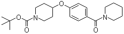 CAS # 1146080-53-6, 4-[4-(1-Piperidinylcarbonyl)phenoxy]-1-piperidinecarboxylic acid tert-butyl ester