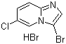 structure of CAS# 1146615-84-0, 3-溴-6-氯咪唑并[1,2-a]吡啶氢溴酸盐