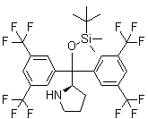 structure of CAS# 1146629-74-4, (2R)-2-[二[3,5-二(三氟甲基)苯基][[叔丁基二甲基硅烷基]氧基]甲基]吡咯烷