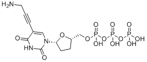 CAS # 114748-59-3, 5-Propargylamino-ddUTP, [[(2S,5R)-5-[5-(3-aminoprop-1-ynyl)-2,4-dioxopyrimidin-1-yl]oxolan-2-yl]methoxy-hydroxyphosphoryl] phosphono hydrogen phosphate