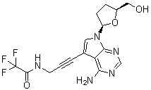 CAS # 114748-71-9, N-[3-[4-Amino-7-[(2R,5S)-tetrahydro-5-(hydroxymethyl)-2-furanyl]-7H-pyrrolo[2,3-d]pyrimidin-5-yl]-2-propyn-1-yl]-2,2,2-trifluoroacetamide