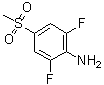structure of CAS# 1147557-74-1, 2,6-Difluoro-4-(methylsulfonyl)benzenamine