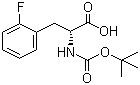 structure of CAS# 114873-10-8, Boc-D-2-氟苯丙氨酸