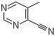 structure of CAS# 114969-63-0, 5-甲基-4-嘧啶甲腈