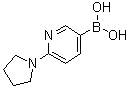 structure of CAS# 1150114-75-2, [2-(Pyrrolidin-1-yl)pyridin-5-yl]boronic acid