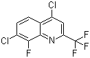 structure of CAS# 1150164-86-5, 4,7-二氯-8-氟-2-(三氟甲基)喹啉