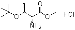 structure of CAS# 115141-43-0, O-(1,1-Dimethylethyl)-D-threonine methyl ester hydrochloride