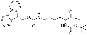 structure of CAS# 115186-31-7, N-Boc-N'-Fmoc-D-lysine