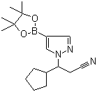 structure of CAS# 1153949-38-2, 3-Cyclopentyl-3-[4-(4,4,5,5-tetramethyl-1,3,2-dioxaborolan-2-yl)-1H-pyrazol-1-yl]propanenitrile