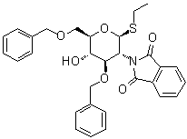 CAS # 115533-35-2, Ethyl 2-deoxy-2-(1,3-dihydro-1,3-dioxo-2H-isoindol-2-yl)-3,6-bis-O-(phenylmethyl)-1-thio-beta-D-glucopyranoside