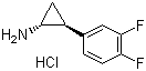 structure of CAS# 1156491-10-9, (1R,2S)-rel-2-(3,4-Difluorophenyl)cyclopropanamine hydrochloride