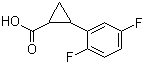 structure of CAS# 1157698-34-4, 2-(2,5-二氟苯基)环丙烷甲酸