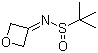 structure of CAS# 1158098-73-7, 3-[(tert-Butylsulfinyl)imino]oxetan