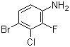 structure of CAS# 115843-99-7, 4-Bromo-3-chloro-2-fluoroaniline