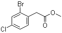 structure of CAS# 115871-49-3, 2-溴-4-氯苯乙酸甲酯