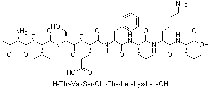 CAS # 1158839-89-4, L-Threonyl-L-valyl-L-seryl-L-alpha-glutamyl-L-phenylalanyl-L-leucyl-L-lysyl-L-leucine