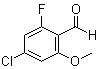 structure of CAS# 1158916-85-8, 4-Chloro-2-fluoro-6-methoxybenzaldehyde