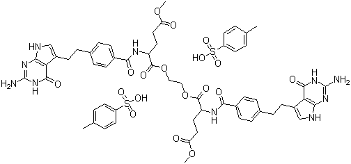 CAS 登录号：1158917-06-6, N-[4-[2-(2-氨基-4,7-二氢-4-氧代-3H-吡咯并[2,3-d]嘧啶-5-基)乙基]苯甲酰]-L-谷氨酸 1,1'-(1,2-乙基二酯) 5,5'-二甲酯对甲苯磺酸盐