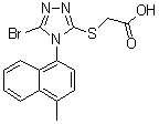 CAS # 1158970-49-0, 2-[[5-Bromo-4-(4-methylnaphthalen-1-yl)-4H-1,2,4-triazol-3-yl]thio]acetic acid