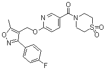 CAS # 1159600-41-5, Basmisanil, (1,1-Dioxo-4-thiomorpholinyl)[6-[[3-(4-fluorophenyl)-5-methylisoxazol-4-yl]methoxy]pyridin-3-yl]methanone, Basmisanil, RG 1662