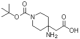 CAS 登录号：1159983-30-8, 4-氨基-1-[(1,1-二甲基乙氧基)羰基]-4-哌啶乙酸