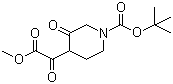 structure of CAS# 1159983-63-7, 4-Methoxyoxalyl-3-oxopiperidine-1-carboxylic acid tert-butyl ester