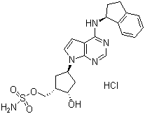 structure of CAS# 1160295-21-5, MLN-4924 hydrochloride
