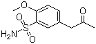 structure of CAS# 116091-63-5, 5-Acetonyl-2-methoxybenzene sulfonamide