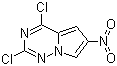 structure of CAS# 1160995-45-8, 2,4-二氯-6-(硝基)吡咯并[2,1-f][1,2,4]三嗪