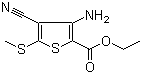 structure of CAS# 116170-90-2, 3-氨基-4-氰基-5-(甲硫基)噻吩-2-甲酸乙酯