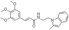 structure of CAS# 1164462-05-8, (2E)-N-[2-(2-甲基-1H-吲哚-1-基)乙基]-3-(3,4,5-三甲氧基苯基)-2-丙烯酰胺