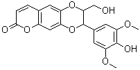 CAS # 116521-73-4, Moluccanin, 2,3-Dihydro-3-(4-hydroxy-3,5-dimethoxyphenyl)-2-(hydroxymethyl)-7H-pyrano[2,3-g]-1,4-benzodioxin-7-one