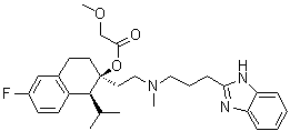structure of CAS# 116644-53-2, Mibefradil