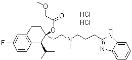 structure of CAS# 116666-63-8, 米贝拉地尔二盐酸盐