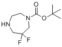structure of CAS# 1166820-07-0, 叔-丁基6,6-二氟-1,4-二氮杂环庚烷-1-羧酸酯