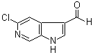 structure of CAS# 1167056-35-0, 5-氯-1H-吡咯并[2,3-c]吡啶-3-甲醛