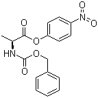 CAS # 1168-87-2, N-(Benzyloxycarbonyl)-L-alanine-4-nitrophenyl ester, alpha-N-Benzyloxycarbonyl-L-alanine p-nitrophenyl ester