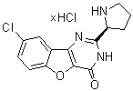 structure of CAS# 1169562-71-3, 8-氯-2-(2S)-2-吡咯烷基苯并呋喃并[3,2-d]嘧啶-4(3H)-酮盐酸盐