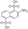 structure of CAS# 117-62-4, 2-Amino-1,5-naphthalenedisulfonic acid