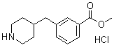 structure of CAS# 1170373-83-7, 3-(4-哌啶基甲基)苯甲酸甲酯盐酸盐