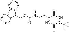 structure of CAS# 117106-21-5, N-叔丁氧羰基-N'-芴甲氧羰基-L-2,4-二氨基丁酸