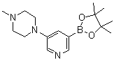CAS # 1171892-37-7, 5-(4-Methylpiperazin-1-yl)pyridine-3-boronic acid pinacol ester, 1-methyl-4-[5-(4,4,5,5-tetramethyl-[1,3,2]dioxaborolan-2-yl)pyridin-3-yl]piperazine
